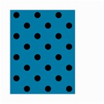 Polka Dots - Black on Cerulean Small Garden Flag (Two Sides)