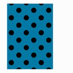 Polka Dots - Black on Cerulean Large Garden Flag (Two Sides)