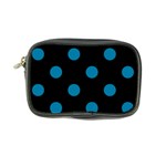 Polka Dots - Cerulean on Black Coin Purse