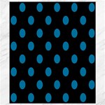 Polka Dots - Cerulean on Black Canvas 8  x 10 