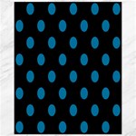 Polka Dots - Cerulean on Black Canvas 11  x 14 