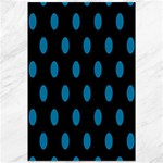 Polka Dots - Cerulean on Black Canvas 12  x 18 