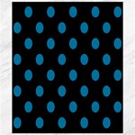 Polka Dots - Cerulean on Black Canvas 20  x 24 