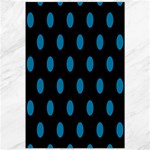 Polka Dots - Cerulean on Black Canvas 20  x 30 