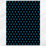 Polka Dots - Cerulean on Black Canvas 36  x 48 