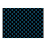 Polka Dots - Cerulean on Black Double Sided Flano Blanket (Mini)