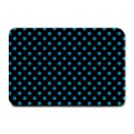 Polka Dots - Cerulean on Black Plate Mat