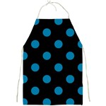 Polka Dots - Cerulean on Black Full Print Apron