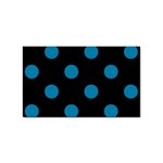 Polka Dots - Cerulean on Black Sticker Rectangular (10 pack)