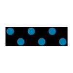 Polka Dots - Cerulean on Black Sticker Bumper (10 pack)