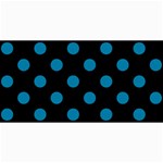 Polka Dots - Cerulean on Black 4  x 8  Photo Cards