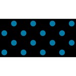 Polka Dots - Cerulean on Black YOU ARE INVITED 3D Greeting Card (8x4)