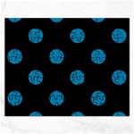 Polka Dots - Cerulean on Black Jigsaw Puzzle (Rectangular)