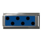 Polka Dots - Black on Dark Cerulean Superlink Italian Charm (9mm)