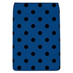 Polka Dots - Black on Dark Cerulean Removable Flap Cover (L)
