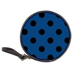 Polka Dots - Black on Dark Cerulean Classic 20-CD Wallet