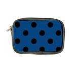 Polka Dots - Black on Dark Cerulean Coin Purse