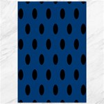 Polka Dots - Black on Dark Cerulean Canvas 12  x 18 
