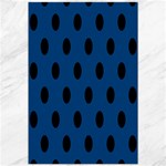 Polka Dots - Black on Dark Cerulean Canvas 20  x 30 