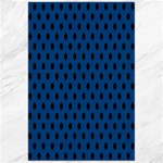Polka Dots - Black on Dark Cerulean Canvas 24  x 36 