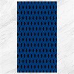 Polka Dots - Black on Dark Cerulean Canvas 40  x 72 