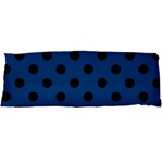 Polka Dots - Black on Dark Cerulean Body Pillow Case Dakimakura (Two Sides)