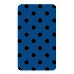 Polka Dots - Black on Dark Cerulean Memory Card Reader (Rectangular)