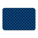 Polka Dots - Black on Dark Cerulean Plate Mat
