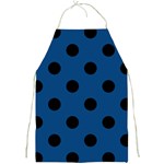 Polka Dots - Black on Dark Cerulean Full Print Apron