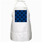 Polka Dots - Black on Dark Cerulean BBQ Apron