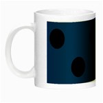 Polka Dots - Black on Dark Cerulean Night Luminous Mug
