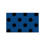 Polka Dots - Black on Dark Cerulean Sticker Rectangular (10 pack)