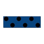 Polka Dots - Black on Dark Cerulean Sticker Bumper (100 pack)