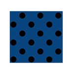 Polka Dots - Black on Dark Cerulean Greeting Card 5  x 7 