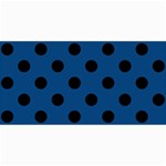 Polka Dots - Black on Dark Cerulean 4  x 8  Photo Cards
