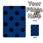 Polka Dots - Black on Dark Cerulean Multi-purpose Cards (Rectangle)