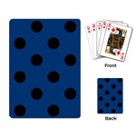 Polka Dots - Black on Dark Cerulean Playing Cards Single Design