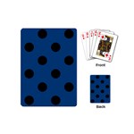 Polka Dots - Black on Dark Cerulean Playing Cards (Mini)