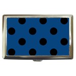 Polka Dots - Black on Dark Cerulean Cigarette Money Case