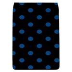 Polka Dots - Dark Cerulean on Black Removable Flap Cover (S)