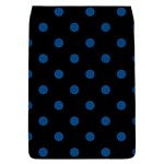Polka Dots - Dark Cerulean on Black Removable Flap Cover (L)