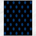 Polka Dots - Dark Cerulean on Black Canvas 16  x 20 