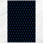 Polka Dots - Dark Cerulean on Black Canvas 24  x 36 