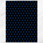 Polka Dots - Dark Cerulean on Black Canvas 36  x 48 