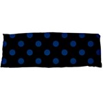 Polka Dots - Dark Cerulean on Black Body Pillow Case (Dakimakura) (One Side)