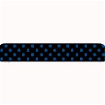 Polka Dots - Dark Cerulean on Black Small Bar Mat