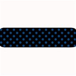 Polka Dots - Dark Cerulean on Black Medium Bar Mat