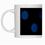 Polka Dots - Dark Cerulean on Black Black Mug