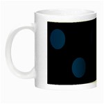 Polka Dots - Dark Cerulean on Black Night Luminous Mug