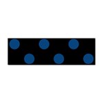 Polka Dots - Dark Cerulean on Black Sticker Bumper (100 pack)